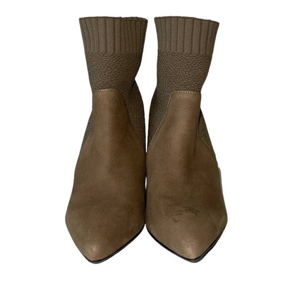 Cecilia New York Renata Brownish Tan Wedge Sock Ankle Boots Size 8 - Picture 2 of 10